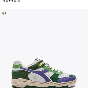 Diadora women’s Green & Purple Low-Top Sneakers